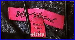 Vintage Betsey Johnson Dress Y2K Silver Black Leopard Fit & Flare Size Small 0