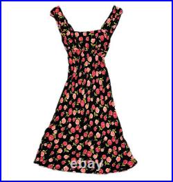 Vintage Betsey Johnson Floral Milkmaid Style Dress