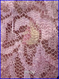 Vintage Betsey Johnson Pink Sheer Lace Milkmaid Style Midi Dress