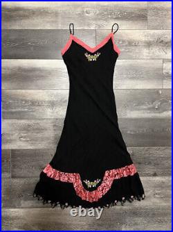 Vintage Betsey Johnson Sheer Mesh & Lace Dress