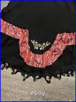 Vintage Betsey Johnson Sheer Mesh & Lace Dress