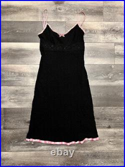 Vintage Betsey Johnson Sheer Swiss Dot Mesh & Lace Floral Dress Gilmore Girls