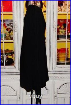 Vintage Betsey Johnson Y2k Black Fringe Tunic Top Mini Slip Dress Sz Small 2 4 6