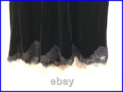 Vintage Betsey Johnson black velvet midi dress, sz M