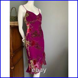Vintage Betsey Johnson floral burnout slip dress Sz S