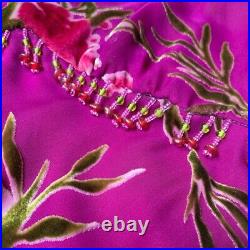 Vintage Betsey Johnson floral burnout slip dress Sz S