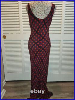 Vintage Betsey Johnson plaid Maxi dress L