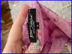 Vintage Betsey Johnson slip dress cotton womens size small pink