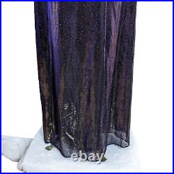 Vintage Betsy & Adam Prom Dress Long Maxi Gown Colorshift Blue Gold Slip 12