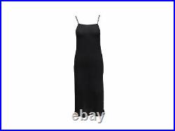 Vintage Black Chanel Boutique Fall 1997 Silk Slip Dress size 8