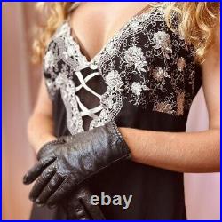 Vintage Black Chiffon Lace Slip Dress