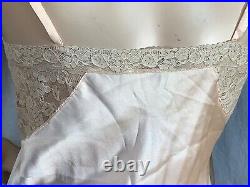 Vintage Bloomer Slip romper 100% Silk flapper 1920s chemise Lace pink S negligee