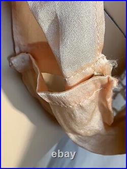 Vintage Bloomer Slip romper 100% Silk flapper 1920s chemise Lace pink S negligee