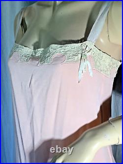 Vintage Bloomer Slip romper 100% Silk flapper 1920s chemise Lace pink S step in