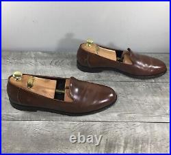 Vintage Bragano Made in Italy Mens Brown Slip On Dress Loafers Shoes Size 11