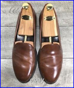 Vintage Bragano Made in Italy Mens Brown Slip On Dress Loafers Shoes Size 11