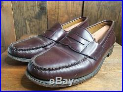 Vintage Brooks Brothers Brown Leather Slip-On Loafers size 11D USA Made shoes