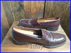 Vintage Brooks Brothers Brown Leather Slip-On Loafers size 11D USA Made shoes