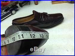 Vintage Burgundy Leather USA Slip On Tassle Loafer Power Driving Work Shoes 8m