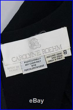Vintage CAROLYNE ROEHM Wool Rhinestone Strap Slip Dress