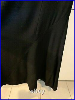 Vintage CHANEL France Authentic Black Crepe Long Dress Gown 38FR/10Aust/6 US