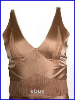 Vintage CHRISTIAN DIOR Boutique Pink Silk Slip Midi Dress Size 4