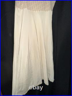 Vintage CHRISTIAN DIOR Slip Dress Nightgown Lingerie LOGO LACE Gorgeous