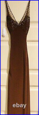 Vintage Cache Long Beaded Formal Dress Size 4
