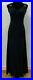 Vintage Cache Womens Jeweled V-Neck Maxi Evening Dress Size 4 Black Knit Lined