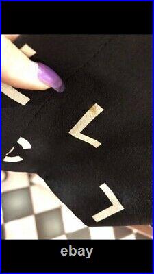 Vintage Chanel Alpha Boutique Dress Black 1997 Size 40 Fits Like An 8 Silk Vneck