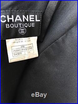 Vintage Chanel Boutique Silk Slip Dress Black Size 38
