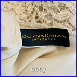 Vintage Charmeuse Silk Lace Donna Karan Slip Dress