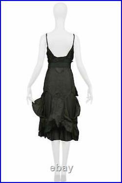 Vintage Christian Dior By Galliano Black Taffeta Hobo Party Dress