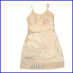 Vintage Christian Dior Lingerie Slip Dress Nightie Creme USA Sz 34