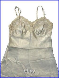 Vintage Christian Dior Lingerie Slip Dress Nightie Creme USA Sz 34