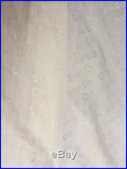 Vintage Christian Dior Monogram All Over Print Logo Slip Dress Nightgown L/XL