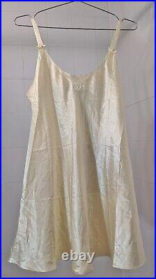 Vintage Christian Dior Neiman Marcus Ivory Satin Lingerie Slip Dress Medium