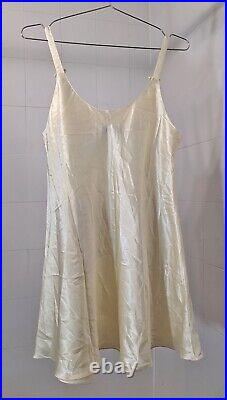 Vintage Christian Dior Neiman Marcus Ivory Satin Lingerie Slip Dress Medium