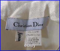 Vintage Christian Dior Neiman Marcus Ivory Satin Lingerie Slip Dress Medium