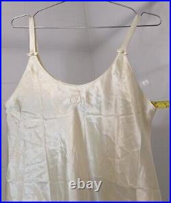 Vintage Christian Dior Neiman Marcus Ivory Satin Lingerie Slip Dress Medium