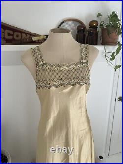 Vintage Christian Dior Slip Negligee Lace Dress Small