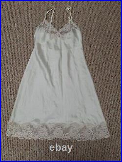 Vintage Christian Dior White Silk Lace Slip Dress Lingerie