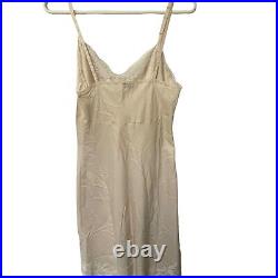 Vintage Christian Dior Women's Ivory Lingerie Slip Dress Nightgown Size 36