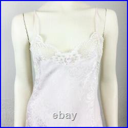Vintage Christian Dior pink nightgown chemise womens M slip dress made in USA