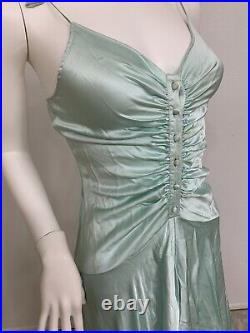 Vintage Christine Proenza Acqua Silk Satin Slip Dress, Slip Made US Fits 00-0