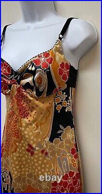 Vintage D&G Dolce And Gabbana 26 40 US S Retro Floral Slip Dress Bra Corset Lace