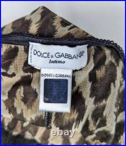 Vintage DOLCE GABBANA leopard mesh slip dress. D&G a nightgown Size S/M