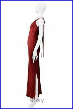 Vintage Dior Burgundy Satin Slip Dress With Laces 2002