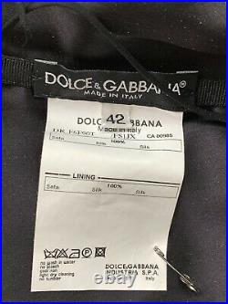 Vintage Dolce Gabbana Bustier Slip Dress Floral Silk Size IT 42 Fits 4