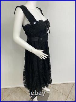 Vintage Dolce Gabbana Corset Bustier BabyDoll Lace Dress IT38 Fits XXS-XS